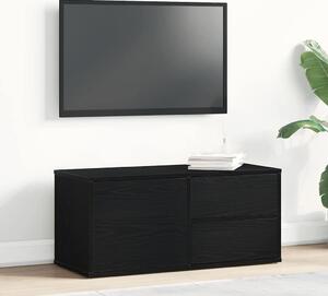 TV szekrény 80 x 34 x 36 cm Fekete tölgy Szerelt Fa