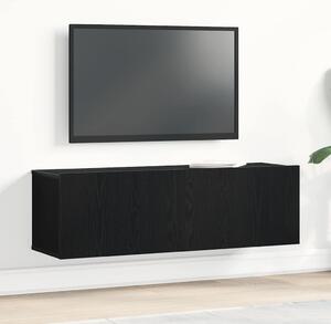 TV szekrény 100 x 30 x 30 cm Fekete tölgy Szerelt Fa