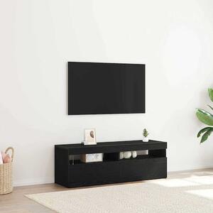 TV szekrény 120 x 35 x 40 cm Fekete tölgy Szerelt Fa