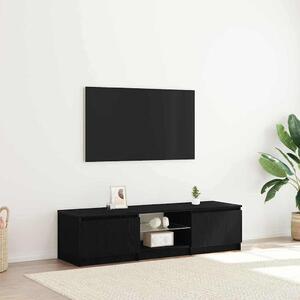 TV szekrény 140 x 38,5 x 36 cm Fekete tölgy Szerelt Fa