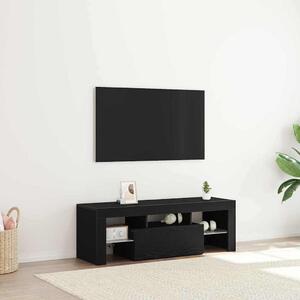 TV szekrény 120 x 35 x 40 cm Fekete tölgy Szerelt Fa