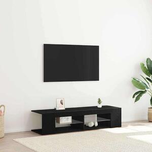 TV szekrény 135 x 39 x 30 cm Fekete tölgy Szerelt Fa