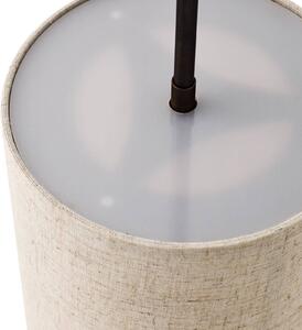 Audo Copenhagen Hashira lógó világítás vászonból, Ø18 cm, természetes színű, dimmelhető, Krém / borostyánsárga, Nappali / Étkező, Textil / szövet / selyem, Dizájn