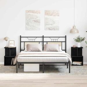 Éjjeliszekrény 2 db Fekete tölgy 35 x 35 x 55 cm Szerelt Fa