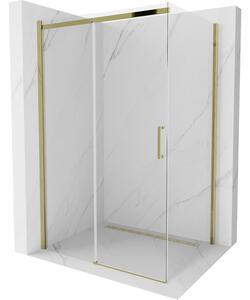 Mexen Omega tolóajtós zuhanykabin 120 x 80 cm, átlátszó, arany - 825-120-080-50-00