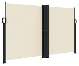 VidaXL krémszínű behúzható oldalsó napellenző 140x1200cm