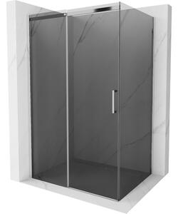 Mexen Omega zuhanykabin 160x90cm, 8mm üveg, króm profil-szürke üveg, 825-160-090-01-40