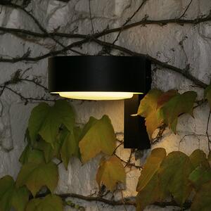 MARSET Plaff-on! LED kültéri falilámpa, IP65, dimmelhető, Fekete, Alumínium, Dizájn