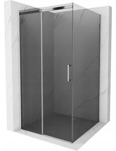 Mexen Omega zuhanykabin 100x100cm, 8mm üveg, króm profil-szürke üveg, 825-100-100-01-40