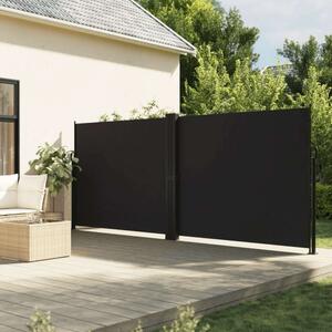 VidaXL fekete behúzható oldalsó napellenző 180 x 1000 cm