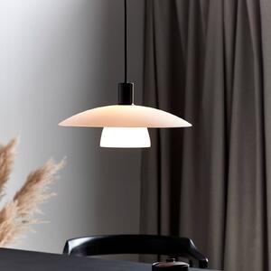 Nordlux Verona függő lámpa, fehér és fekete, dimmelhető, Fehér / opál, Nappali / Étkező, Üveg, Modern