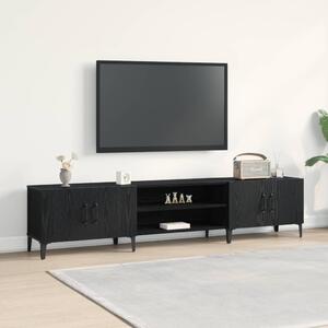 TV szekrény 180 x 31,5 x 40 cm Fekete tölgy Szerelt Fa