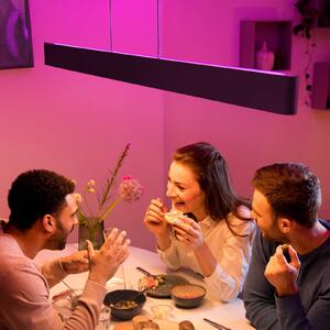 Philips Hue Ensis függő lámpa, WACA, fekete, dimmelhető, Fekete, Nappali / Étkező, Alumínium, Modern