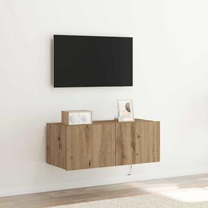 TV Fali Szekrény 80 x 35 x 31 cm Artisan tölgy Szerelt Fa