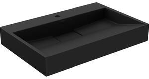 Mexen Ava pultra helyezhető mosdó konglomerátumból 1/O 70 x 46 cm, fekete - 23017071