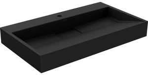 Mexen Ava konglomerátum pultra szerelhető mosdó 1/O 80 x 46 cm, fekete - 23018071