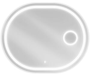 Mexen Umba, LED fürdoszobai tükör háttérvilágítással és kozmetikai tükörrel 80 x 60 cm, 6000K, páramentes, 9822-080-060-611-00
