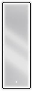Mexen Coro, LED fürdoszobai tükör háttérvilágítással és fekete kerettel 50x150 cm, 6000K, páramentesíto, 9817-050-150-611-70