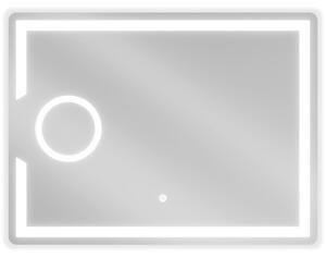 Mexen Onyx, LED fürdoszobai tükör háttérvilágítással és kozmetikai tükörrel 80x60 cm, 6000K, páramentesíto, 9813-080-060-611-00