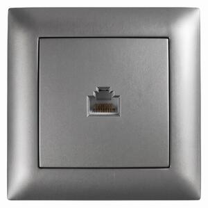 RJ45 Csatlakozóaljzat Kerettel OSTE JNH010-S GREY