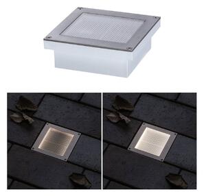 Paulmann PaulmannBrick LED padlósüllyesztett lámpa, 10x10cm, Alu / szürke / cink, Rozsdamentes acél, Modern
