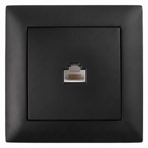 RJ45 Csatlakozóaljzat Kerettel OSTE JNH010-S BLACK