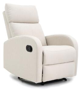 Fekvőfotel, relax fotelágy dönthető háttámlával, lábtartóval bézs (JKY-9224-BEIGE)