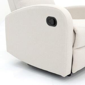 Fekvőfotel, relax fotelágy dönthető háttámlával, lábtartóval bézs (JKY-9224-BEIGE)