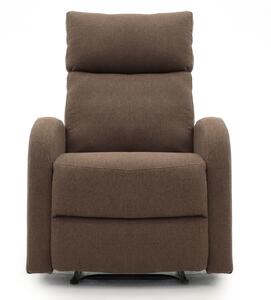 Fekvőfotel, relax fotelágy dönthető háttámlával, lábtartóval sötétbarna (JKY-9224-DARK BROWN)