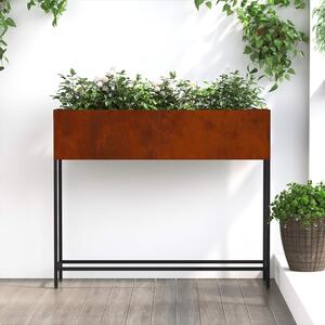 Magas Kerti Cserép Rozsdás 100 x 26 x 82 cm Időjárásálló acél