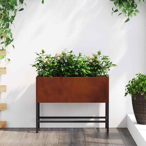 Magas Kerti Cserép Rozsdás 60 x 26 x 45 cm Időjárásálló acél