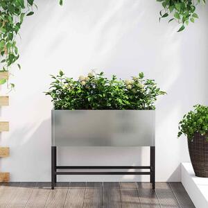 Magas Kerti Cserép Ezüst 60 x 26 x 45 cm Horganyzott acél
