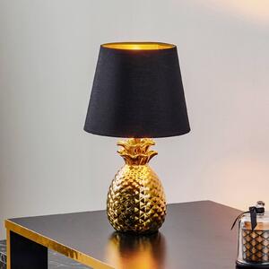 Reality Leuchten Előkelő kerámia lámpa Pineapple arany-fekete, Sárgaréz / arany, Nappali / Étkező, Kerámia, Modern