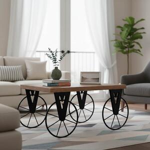 Dohányzóasztalka Bike, barna, 85x55x41 cm