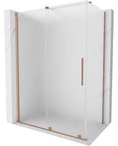 Mexen Velar, tolóajtós zuhanykabin 160 x 90 cm, 8 mm-es matt üveg, rézmatt, 871-160-090-31-65