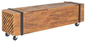 Tömör tíkfa TV-állvány 110 x 30 x 32,5 cm