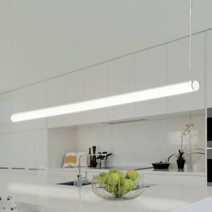TECNICO by Sforzin Pirgos LED-es függőlámpa, 200 cm hosszú, fényerőszabályzó, fehér, dimmelhető, Fehér / opál, Nappali / Étkező, Műanyag, Modern