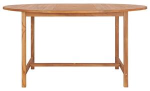 Tömör tíkfa kerti asztal 150 x 76 cm