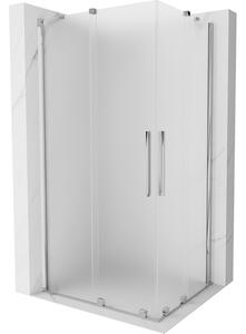 Mexen Velar Duo, zuhanykabin tolóajtóval 90 x 80 cm, 8 mm-es matt üveg, króm, 871-090-080-32-01
