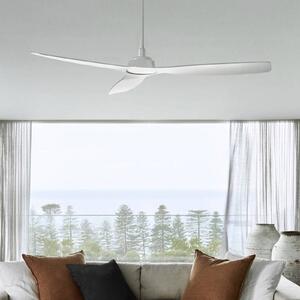 Beacon Lighting Moto mennyezeti ventilátor, fehér, átmérő 132 cm, csendes, Fehér / opál, Nappali / Étkező, Műanyag, Modern