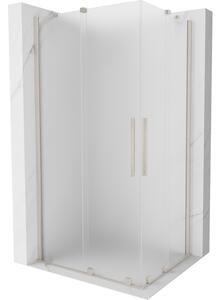 Mexen Velar Duo, zuhanykabin tolóajtóval 100 x 90 cm, 8 mm-es matt üveg, csiszolt acél, 871-100-090-32-97