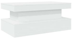VidaXL LED-es Dohányzóasztal - Fehér - 90x50x40 cm