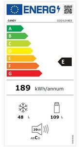 Candy CCG1L314ES Alulfagyasztós hűtőszekrény, 157L, M: 144, E energiaosztály