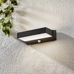 Trio Lighting LED kültéri fali lámpa Cuando mozgásérzékelővel, Fekete, Alumínium, Modern