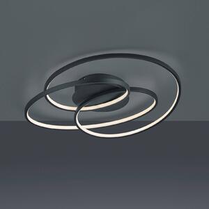 Trio Lighting LED mennyezeti lámpa Gale, 60 cm, fekete matt, dimmelhető, Fekete, Nappali / Étkező, fém, Modern