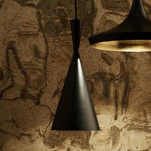Tom Dixon Beat Tall LED függő lámpa, fekete, dimmelhető, Fekete, Nappali / Étkező, Sárgaréz, Dizájn