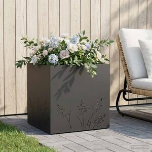 Kerti cserép Fekete 50 x 50 x 49 cm Hidegen hengerelt acél