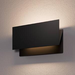 Lucande LED kültéri fali lámpa Meja, fekete, fém, IP54, Fekete, Alumínium, Modern