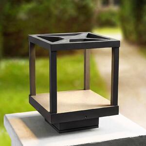 Lucande LED talpas lámpa Lealan, fekete, fém, 23 cm, IP54, Fekete, Alumínium, Modern