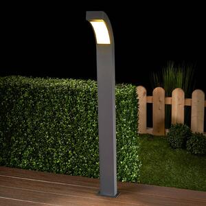 Lucande LED-es útvilágítás Lennik, 100 cm, antracit, fém, Fekete, Alumínium, Modern